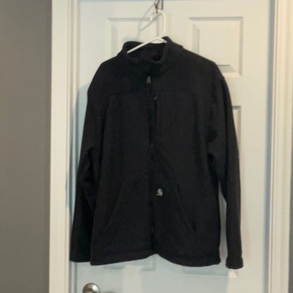 Mens large carhartt sweater jacket navy blue